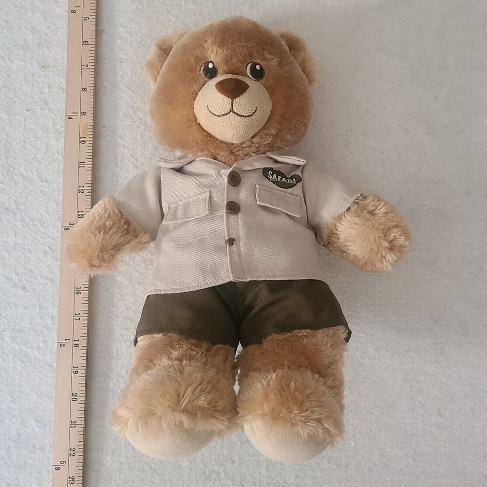 Build A Bear Light Brown Bear With Safari Adventurer Outfit
